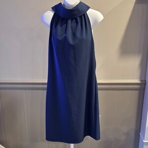 Sail To Sable Navy Cowl Neck Cocktail Dress size Small